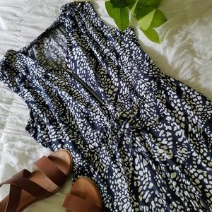 Jessica London blue white zip jumpsuit romper 16